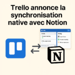 Illustration de l'intégration native entre Trello et Notion avec des cartes collaboratives connectées