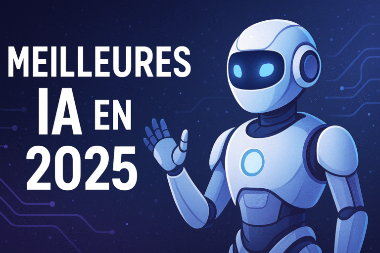 Illustration des meilleures intelligences artificielles en 2025 avec Claude 3.5, GPT-4 et autres modèles
