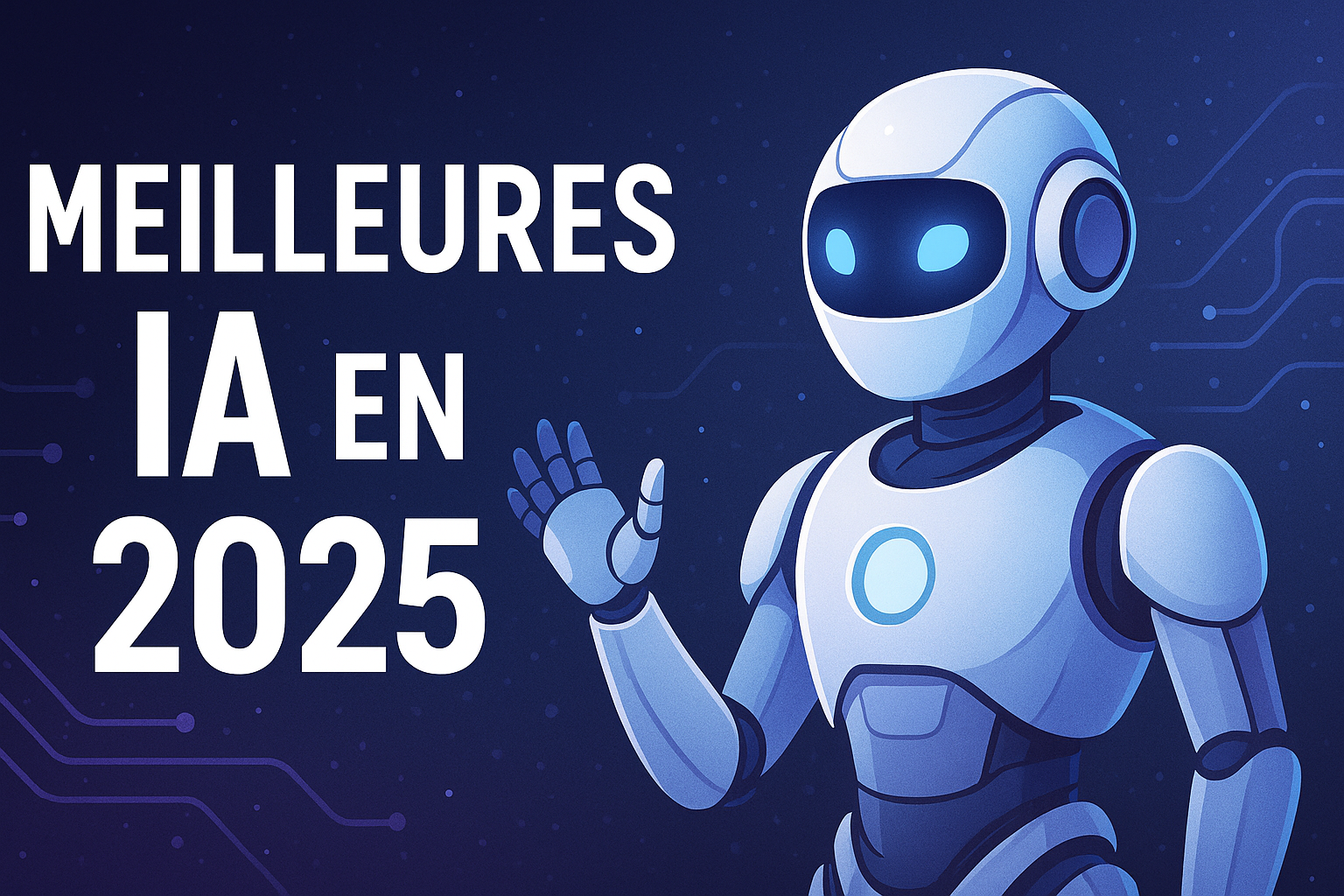 Illustration des meilleures intelligences artificielles en 2025 avec Claude 3.5, GPT-4 et autres modèles